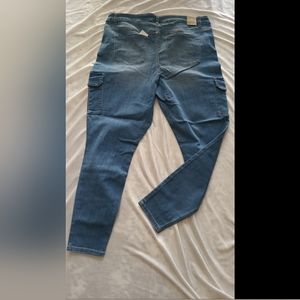 WAX High Waisted Medium Wash Zip Plus Size Jeans